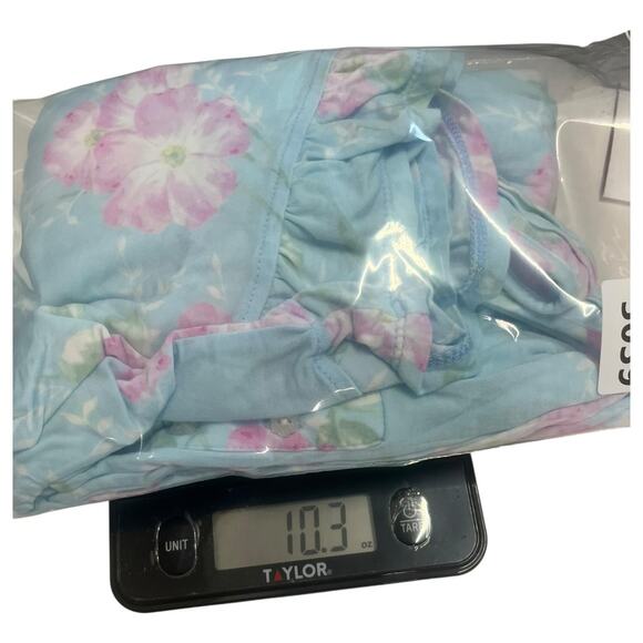 Eileen West Nightgown Womens Large Blue Pink Floral Chemise Lace Trim Ruffle Hem - Picture 13 of 13